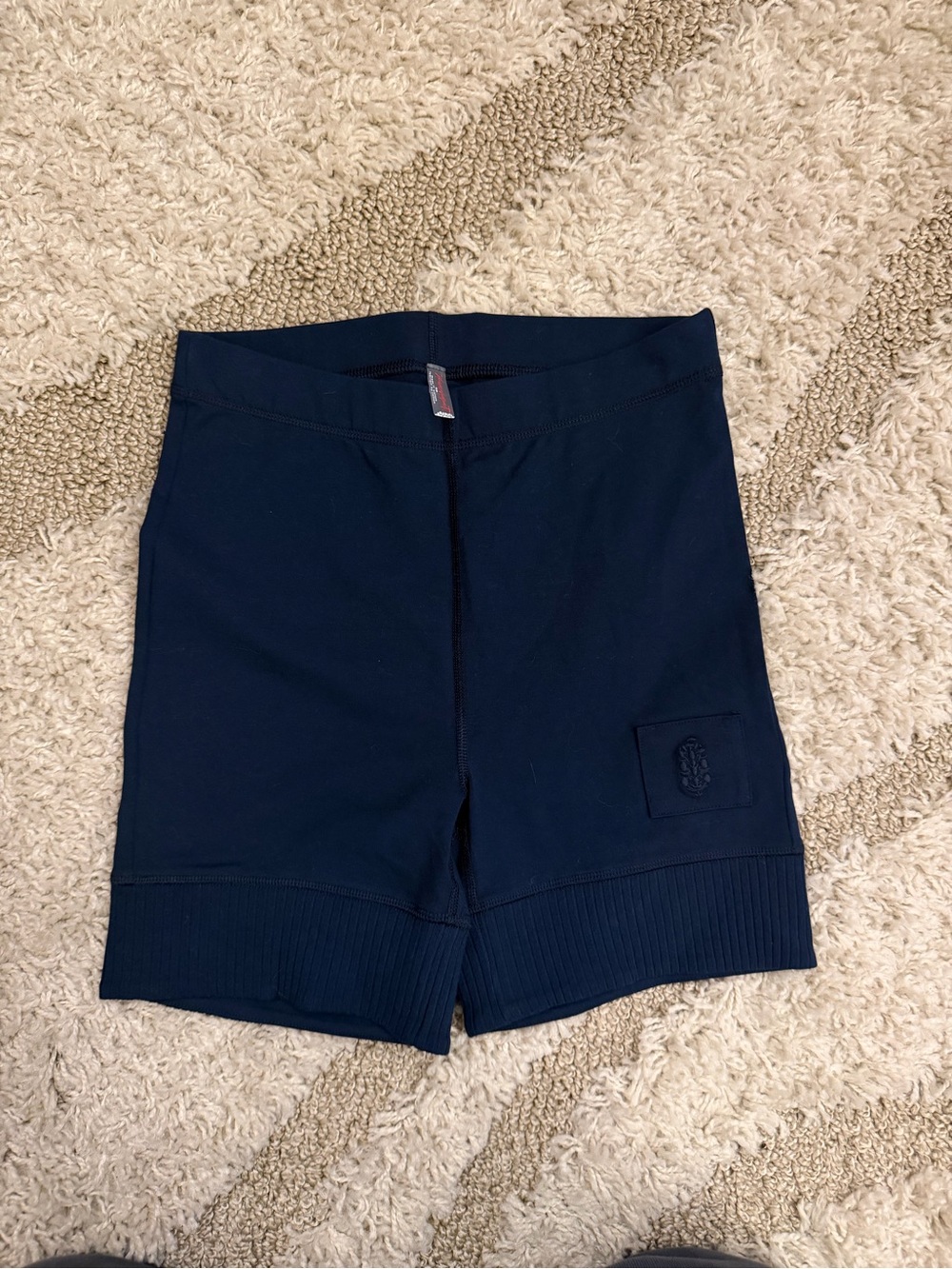 FP Movement by Free People Navy Ribbed Hem Bike Shorts
